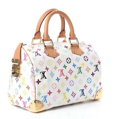 Louis Vuitton Monogram Multicolor Speedy 30 White 3 of 10