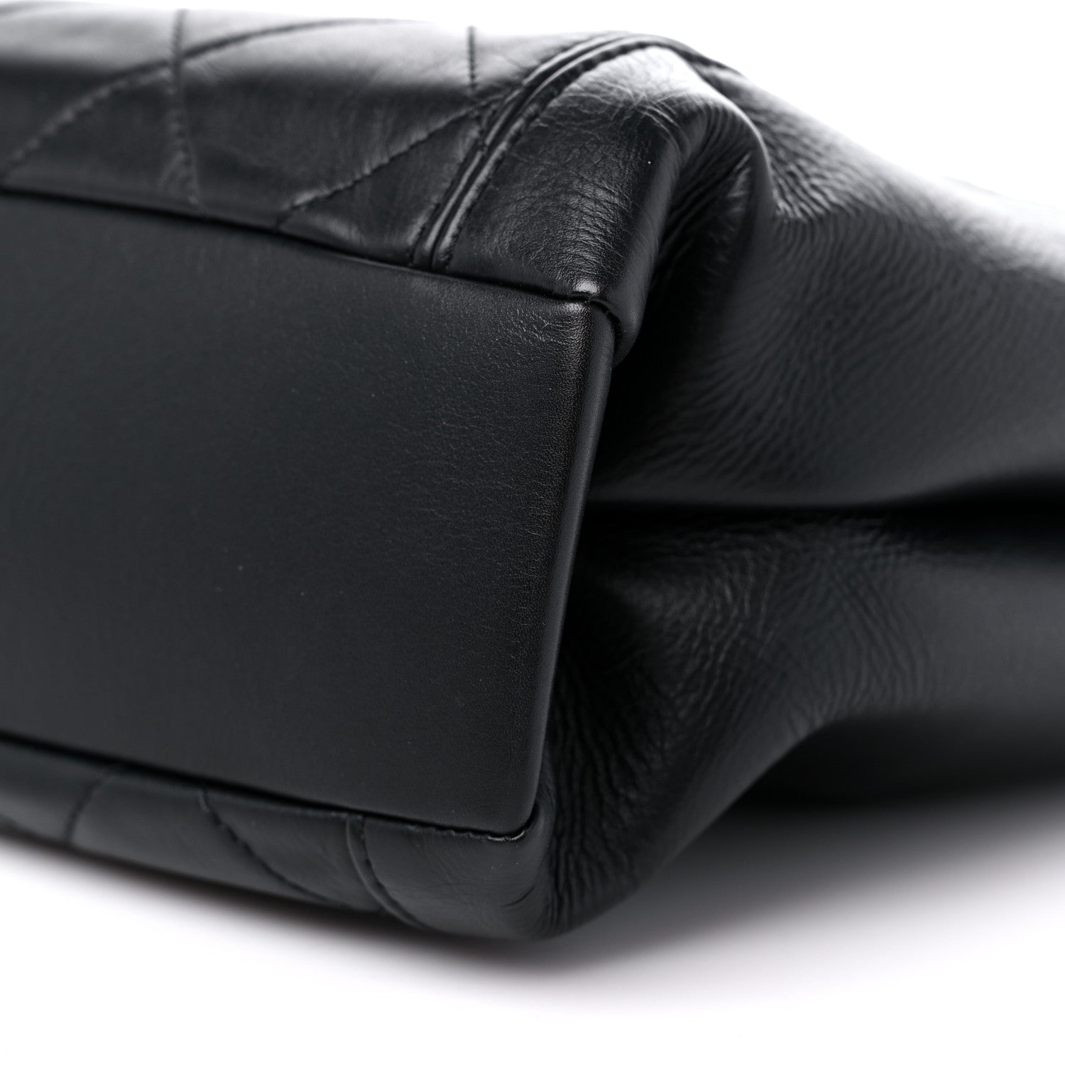 Chanel Calfskin Quilted CC Front Pocket Shopping Tote Black 9 of 9
