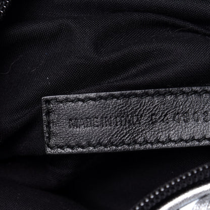 Balenciaga Metallic Calfskin Losange Monogram Explorer Belt Bag Silver Black White 6 of 9