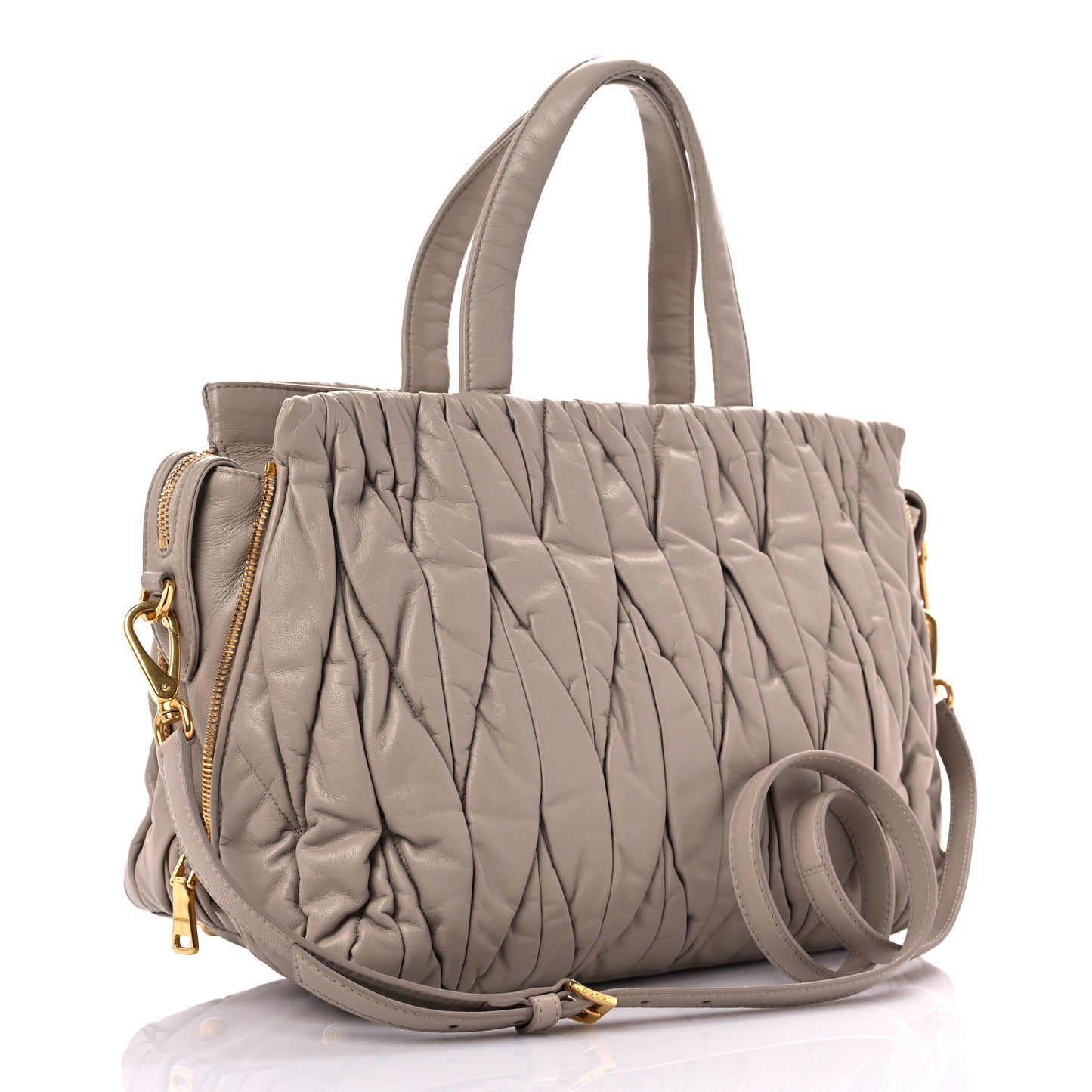 Nappa Matelasse Bauletto Top Handle Seta