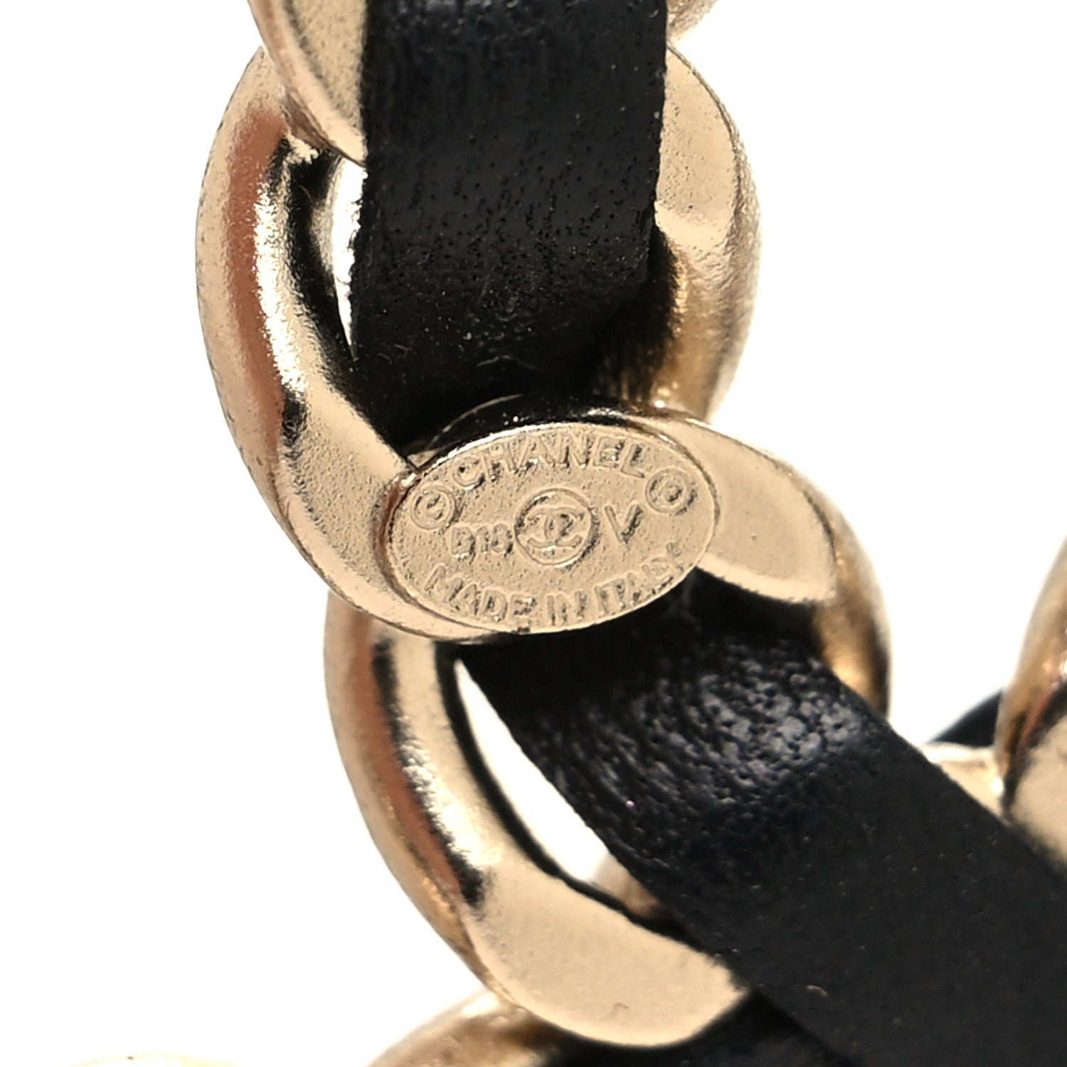 Chanel Lambskin Chain CC Brooch Black Gold 3 of 3