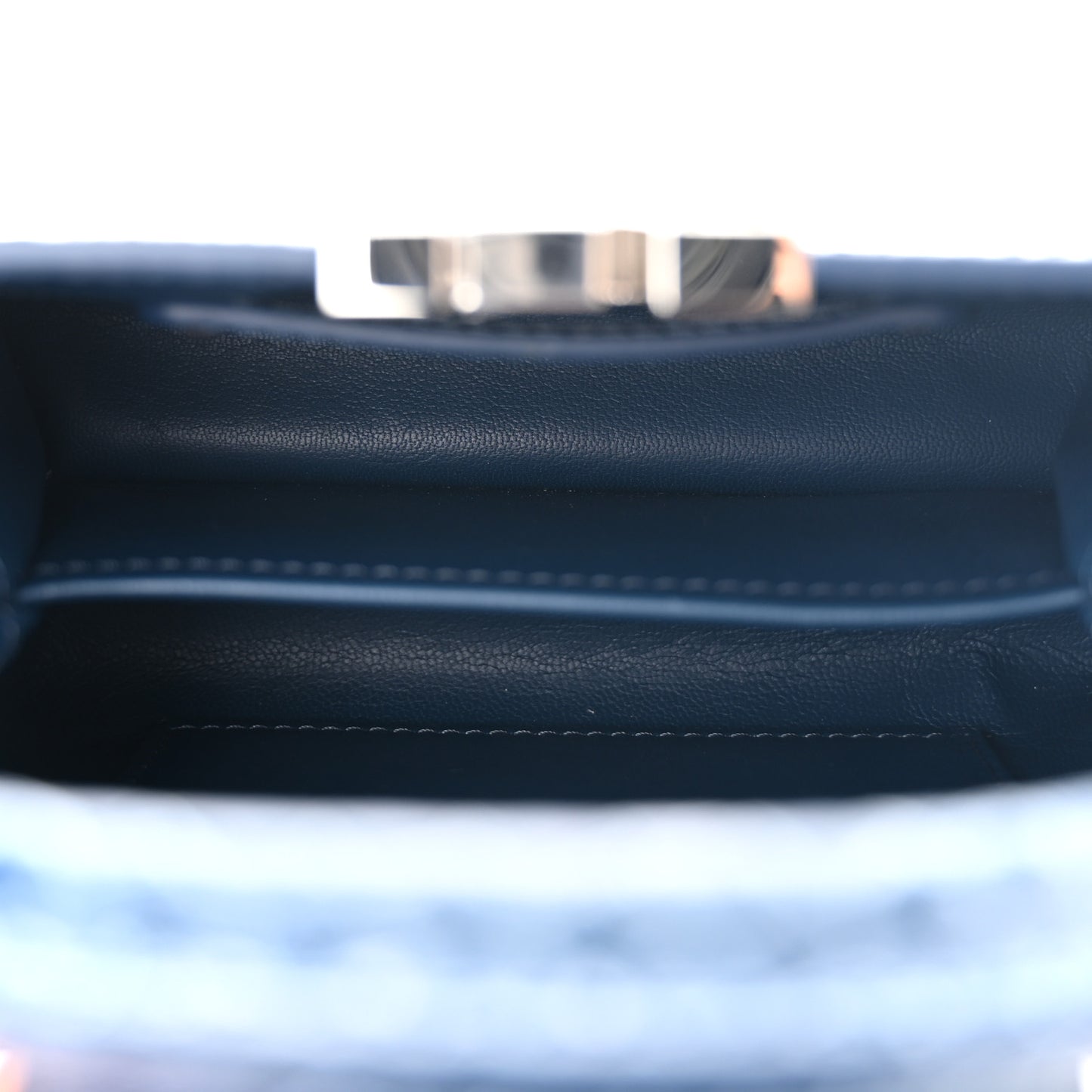 Crocodile Mini Capucines Ocean Blue