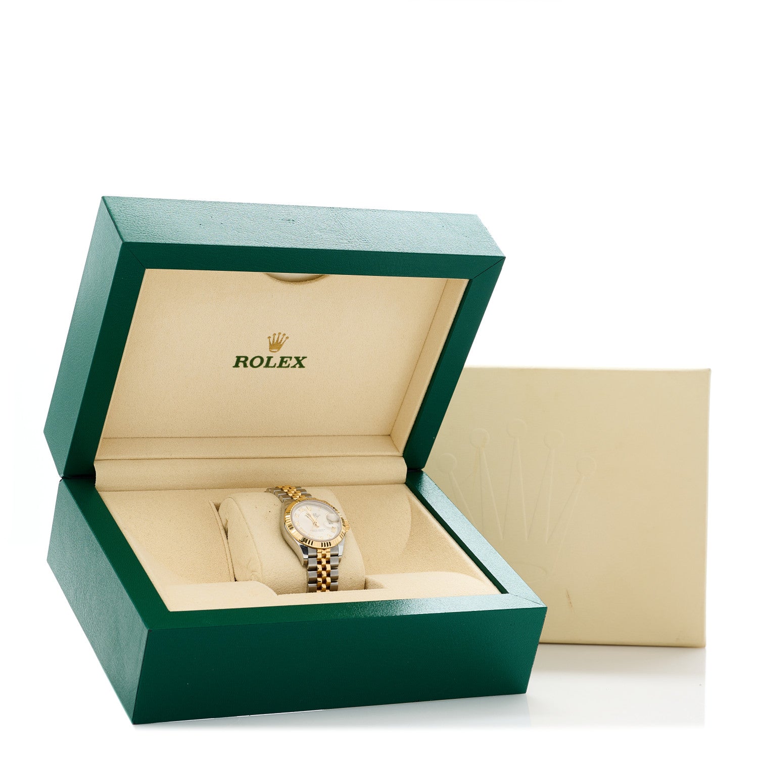 Rolex Stainless Steel 18K Yellow Gold 28mm Oyster Perpetual Datejust Watch Silver Roman 279173 5 of 5