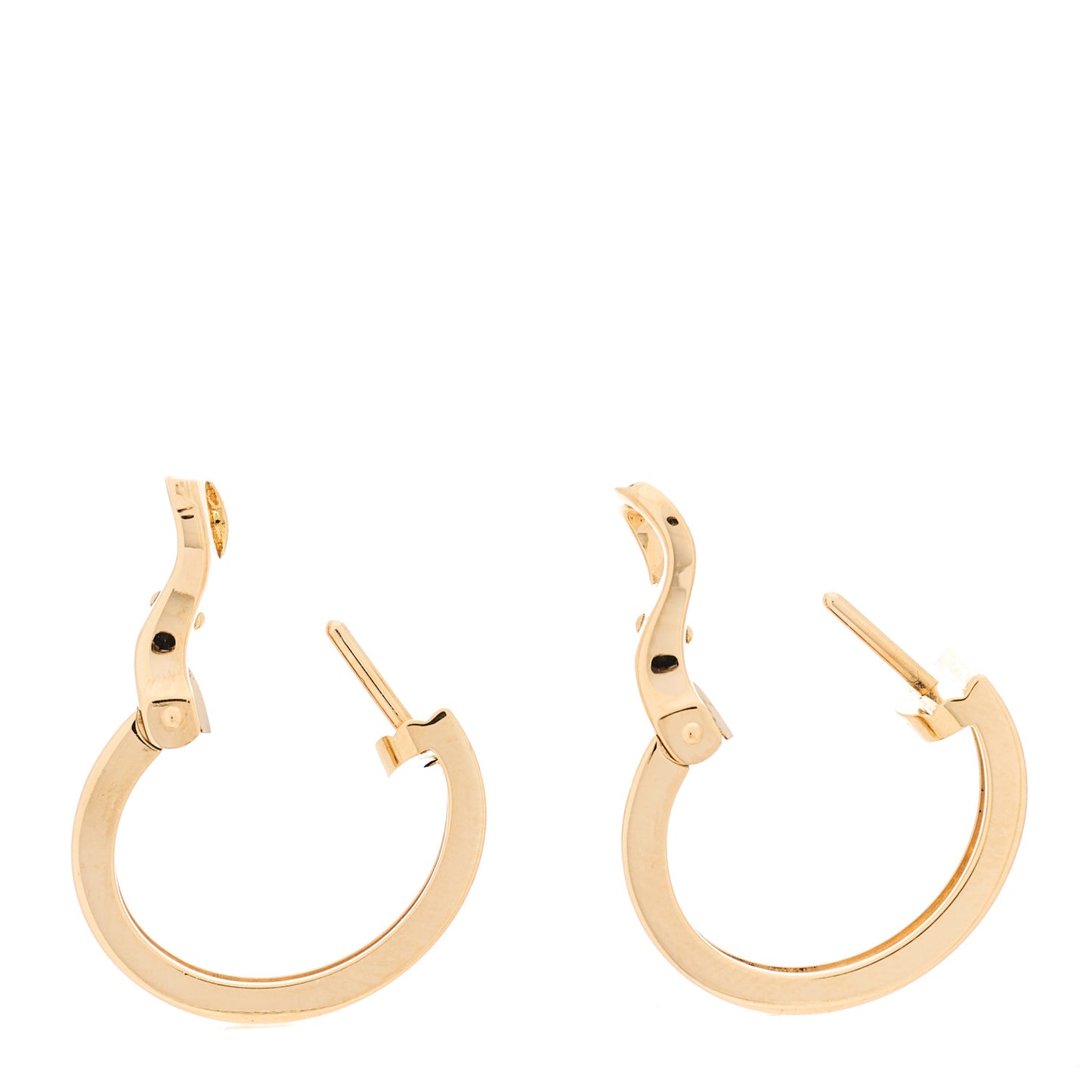 18K Yellow Gold 5.5mm LOVE French Clip Hoop Earrings