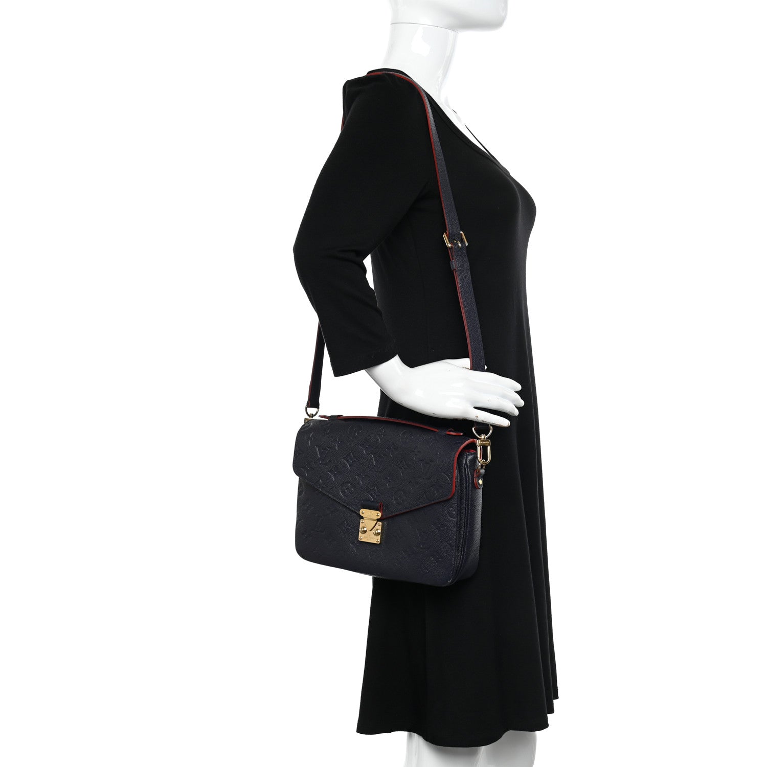 Louis Vuitton LOUIS VUITTON Empreinte Pochette Metis Marine Rouge 2 of 14