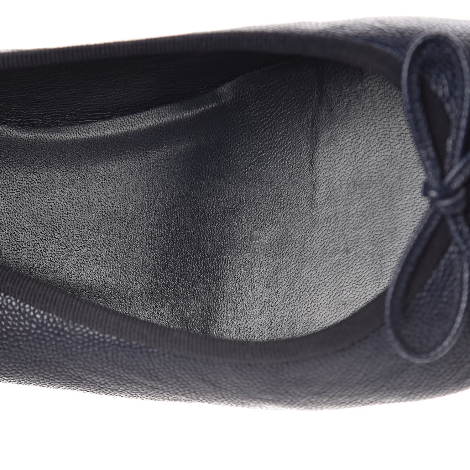 Chanel Caviar CC Cap Toe Ballerina Flats 41 Navy 17 of 17