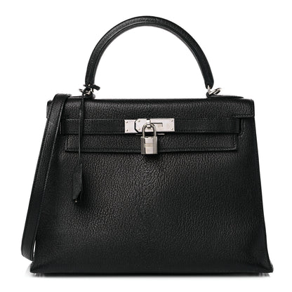Hermes Chevre Mysore Kelly Sellier 28 Black 1 of 21