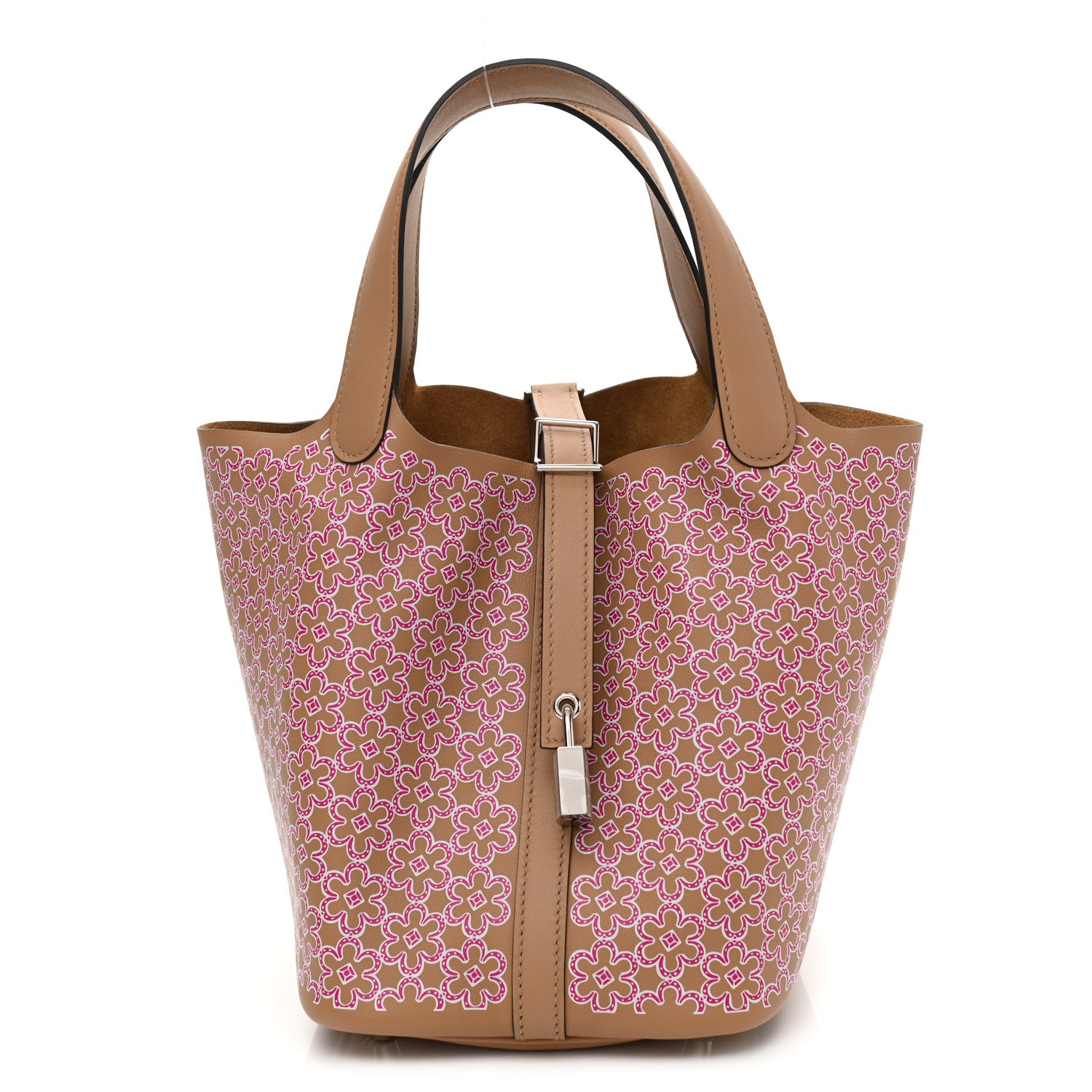 Hermes Swift Lucky Daisy Picotin Lock 18 PM Chai Rose White 1 of 9