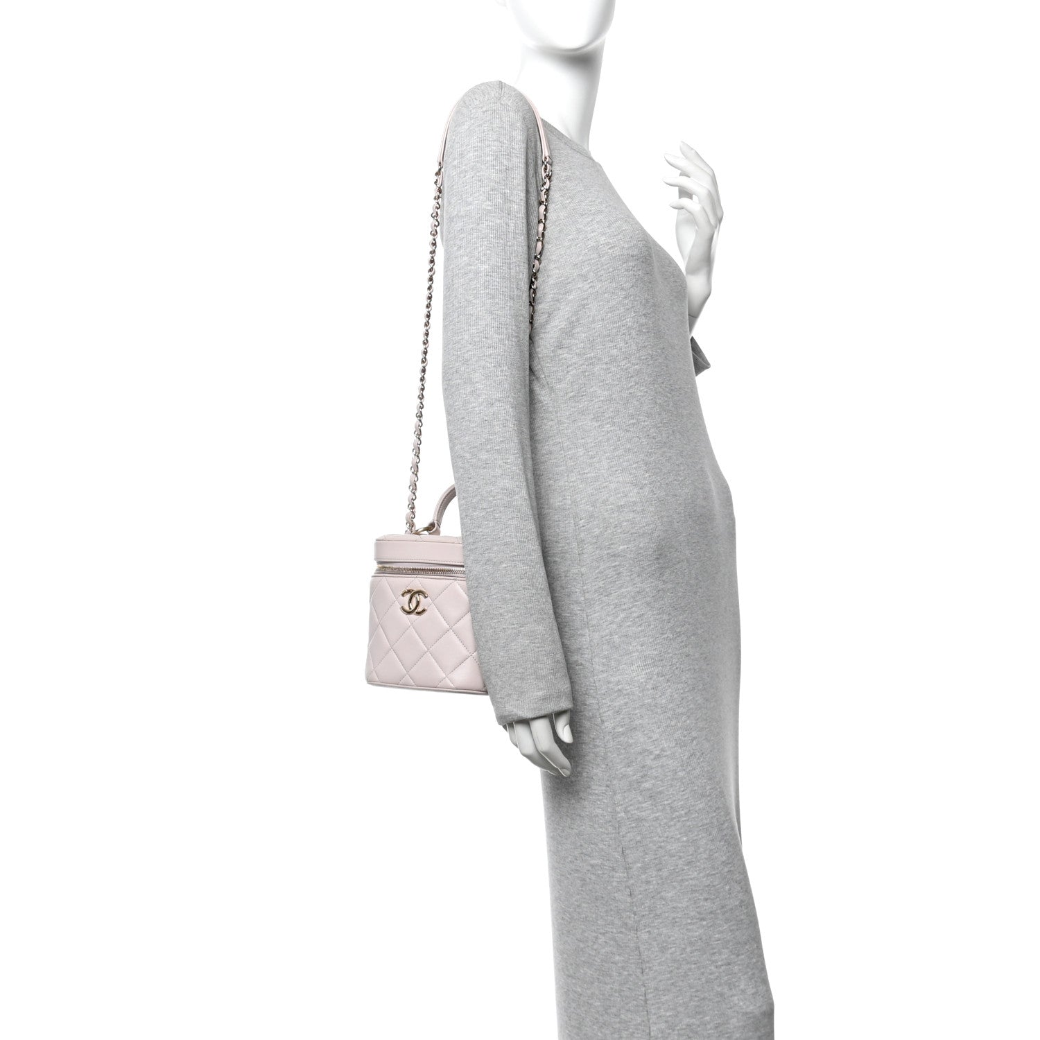 Chanel Lambskin Quilted Trendy Vanity Case Lilac 2 of 9