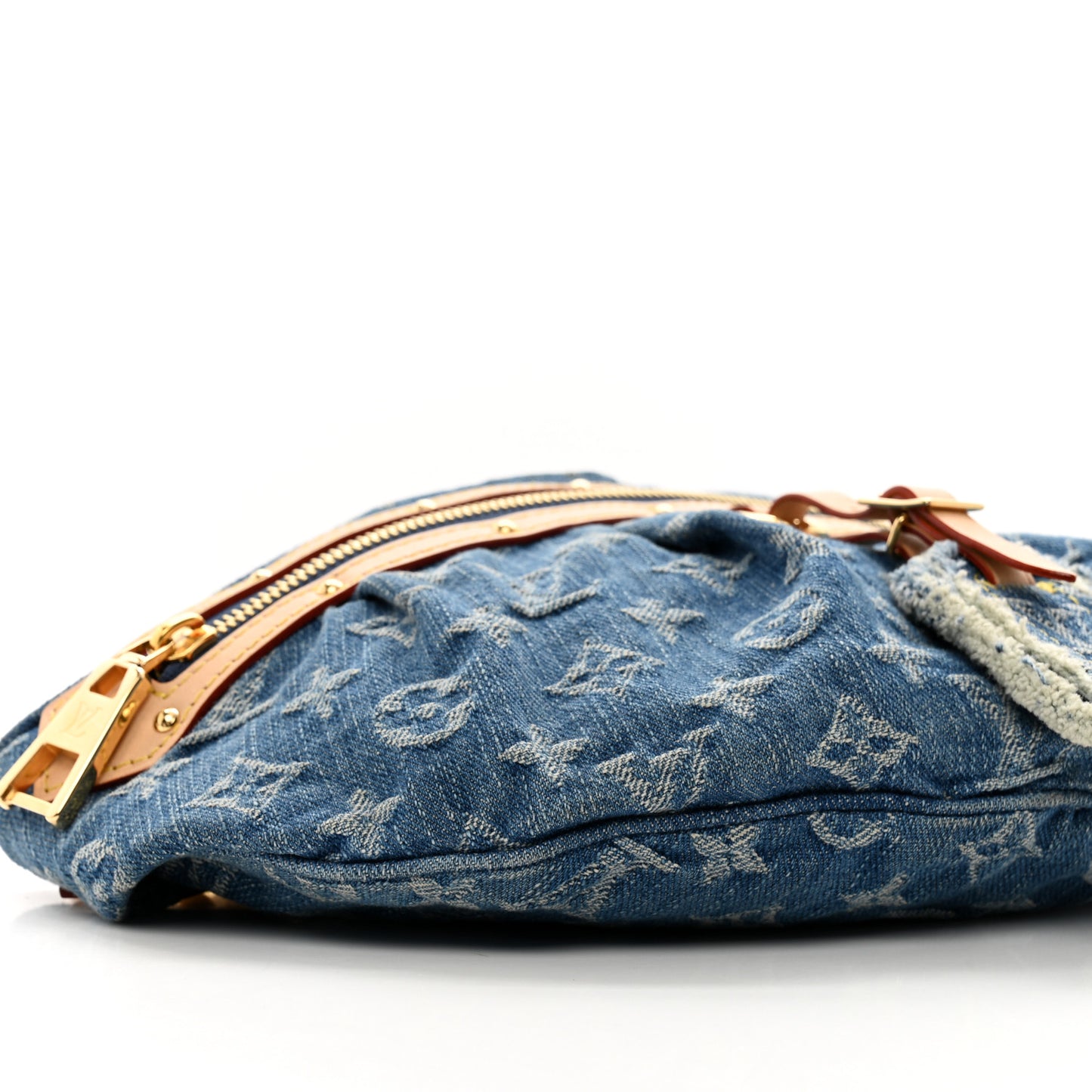 Monogram Denim High Rise Bumbag Blue