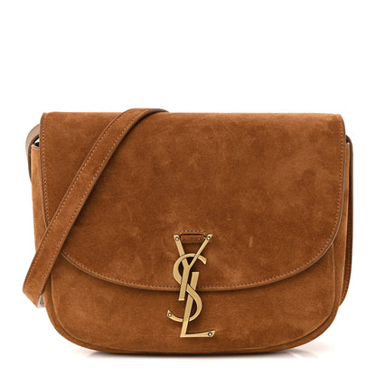 Saint Laurent Suede Calfskin Monogram Medium Kaia Satchel Light Cinnamon 1 of 13