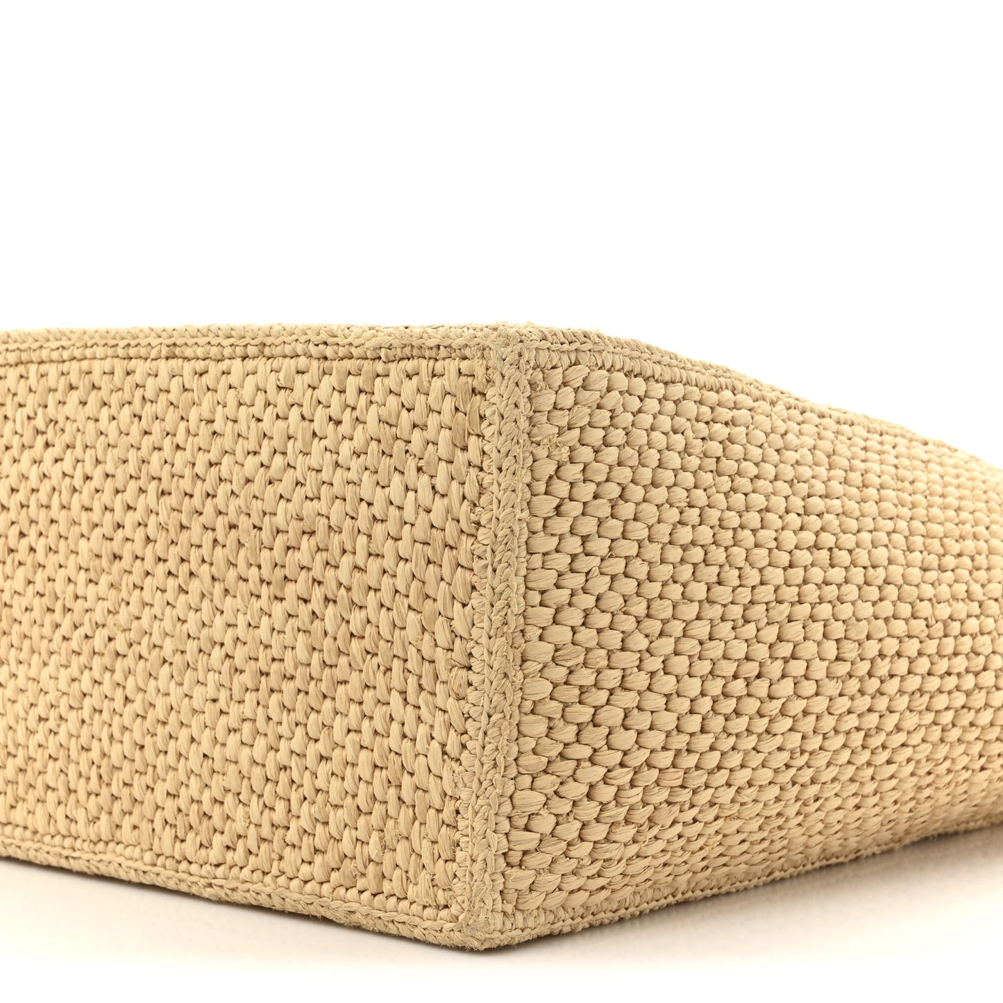 X PAULA'S IBIZA Raffia Medium Font Tote Natural Tan