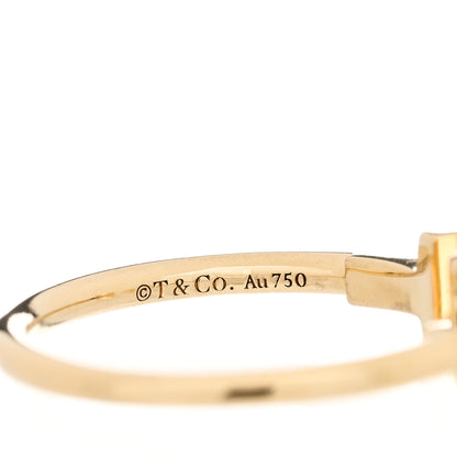 Tiffany 18K Yellow Gold T Wire Ring 54 6.75 4 of 5