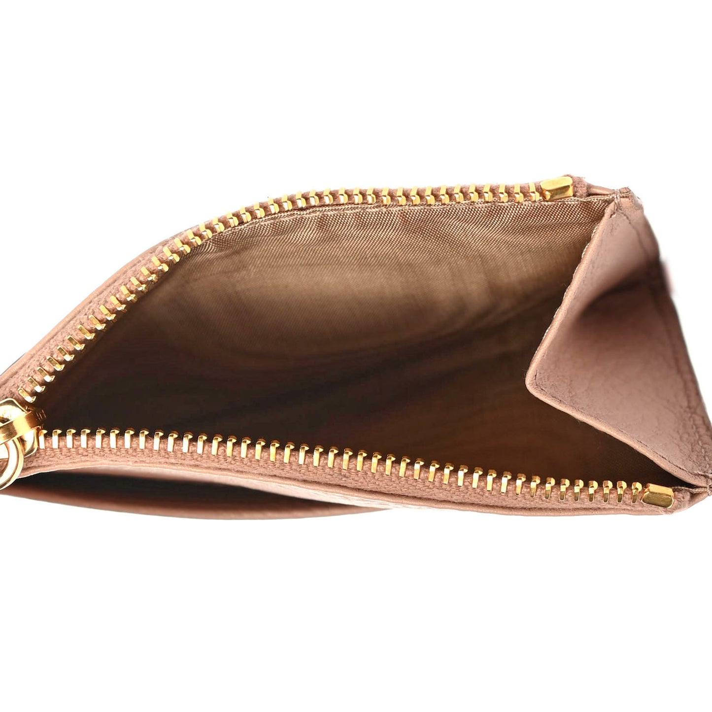 Vitello Grain Zip Card Holder Cammeo