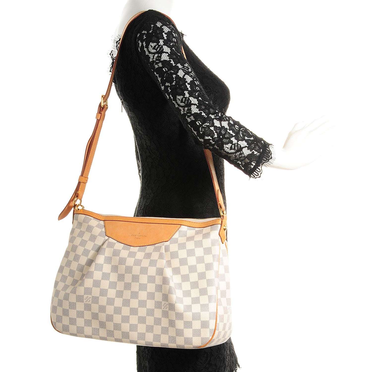Louis Vuitton Damier Azur Siracusa MM 2 of 9