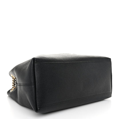 Gucci Pebbled Calfskin Medium Soho Chain Shoulder Bag Black 4 of 10