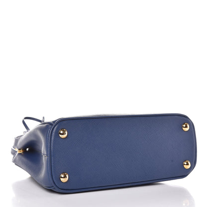 Prada Saffiano Mini Galleria Double Zip Tote Bleuette 4 of 7