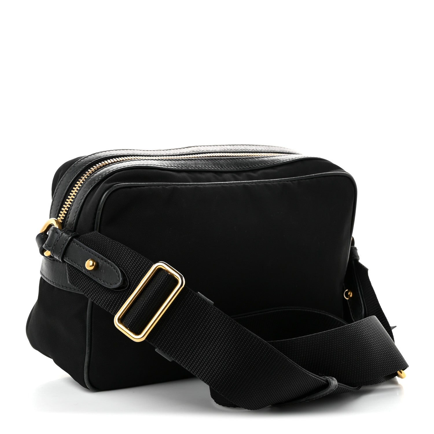 Prada Tessuto Nylon Soft Calf Camera Bag Black 2 of 9