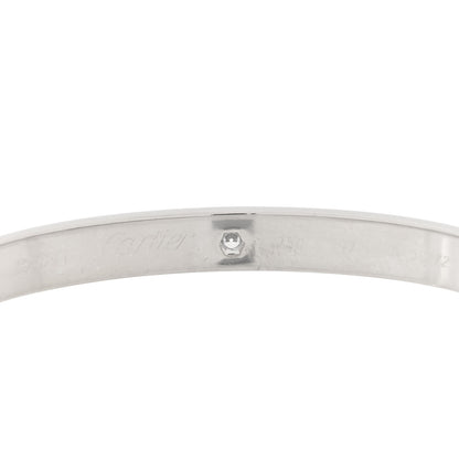 Cartier 18K White Gold 6 Diamond LOVE Bracelet 17 3 of 5