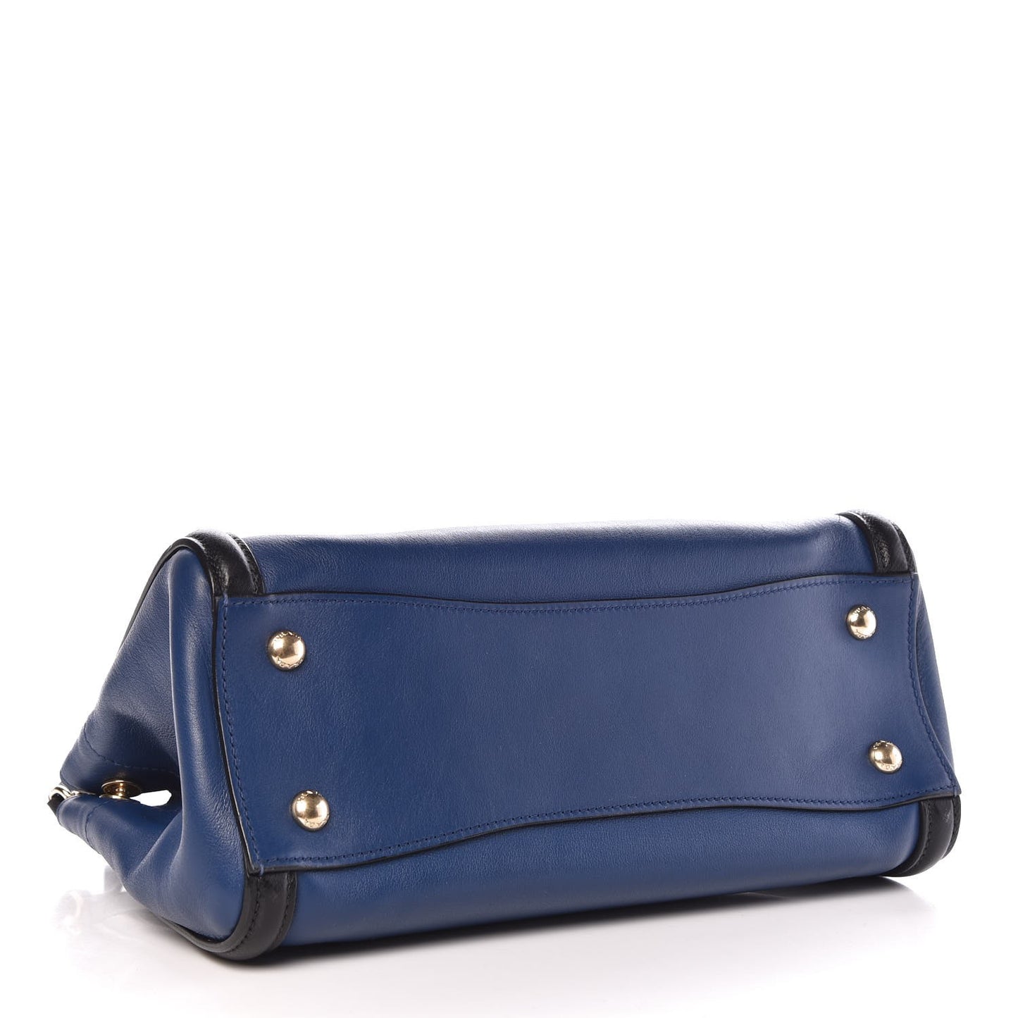 Saffiano City Calf Bi-Color Tote Bluette Black