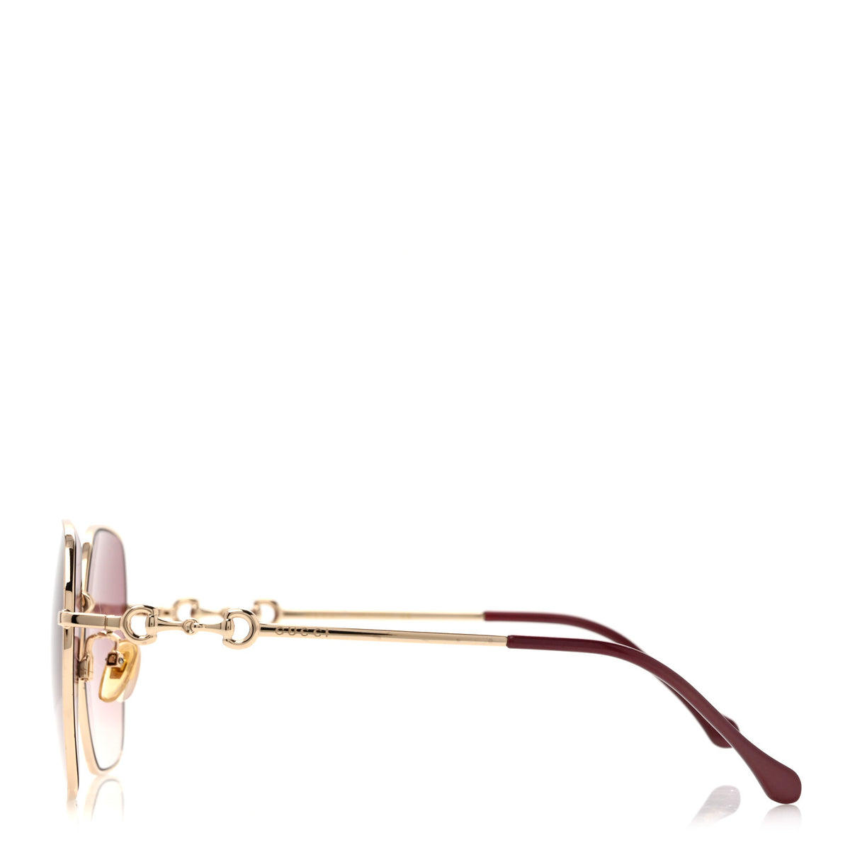 Metal Horsebit Square Sunglasses GG0882SA Gold