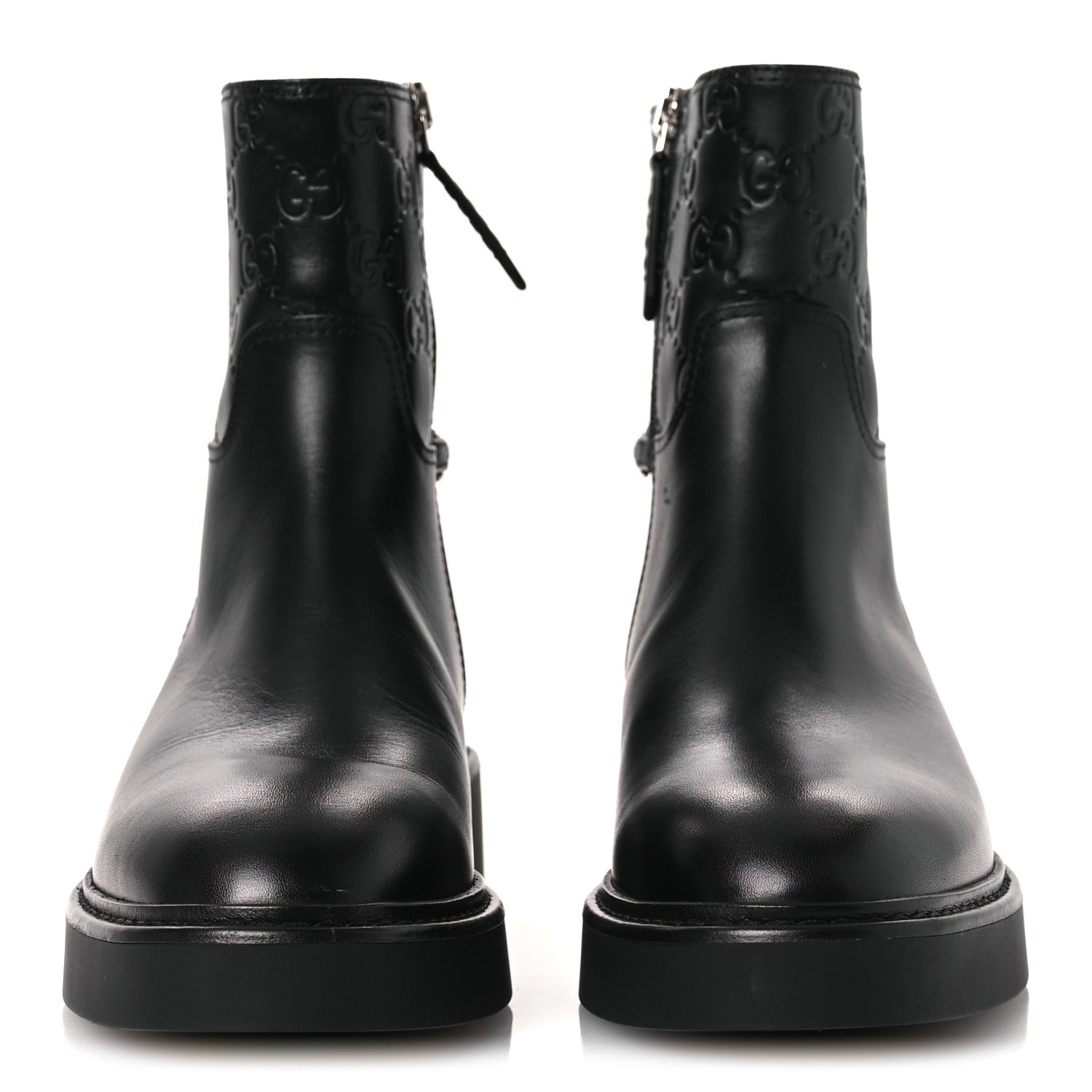 Gucci Guccissima Real Betis Glamour Womens Horsebit Ankle Boots 36 Black 6 of 22
