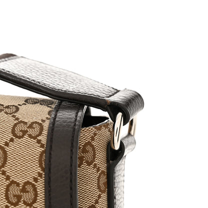 Gucci Monogram Large Flap Messenger Bag Beige Dark Brown 12 of 12