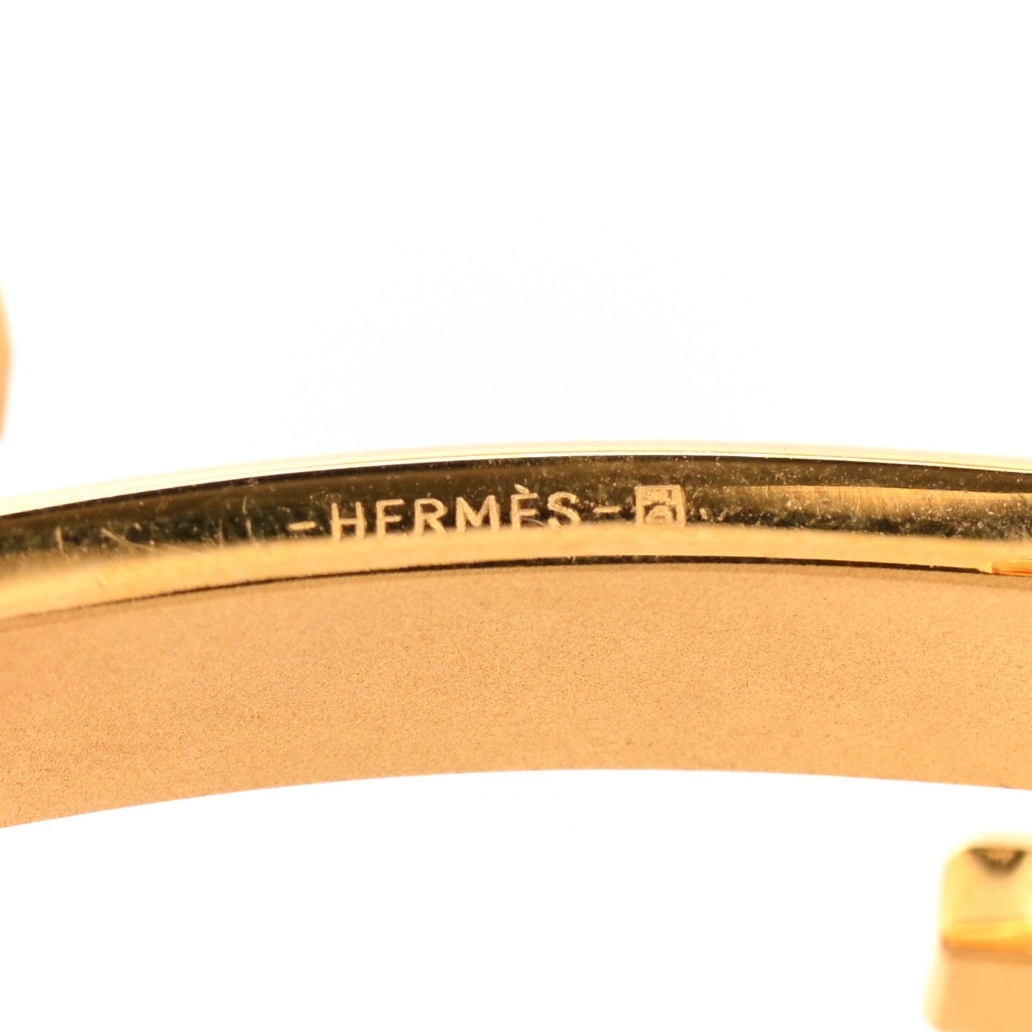 Hermes Brushed 32mm H Belt Buckle Gold 3 of 4