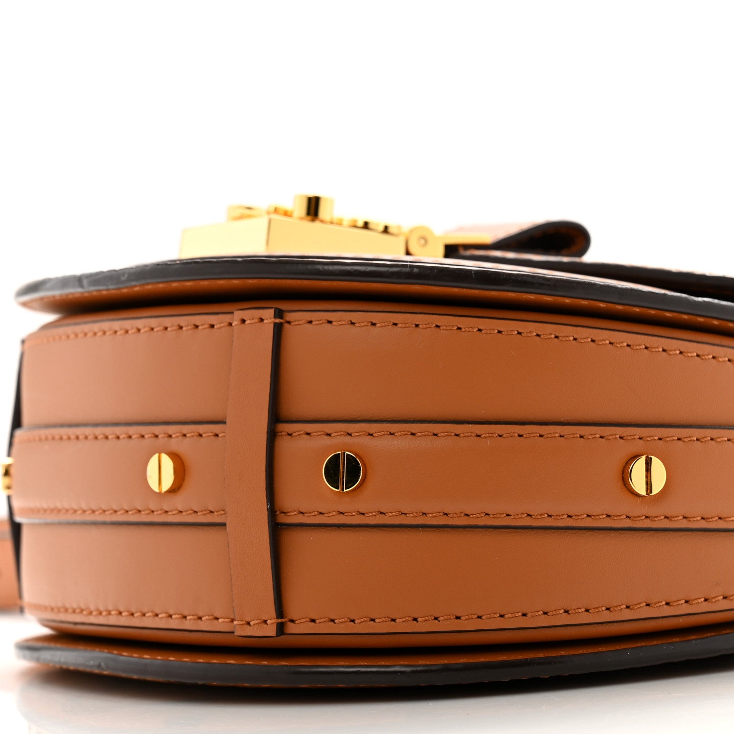 MCM Visetos Small Patricia Saddle Bag Cognac 1689183 – FASHIONPHILE