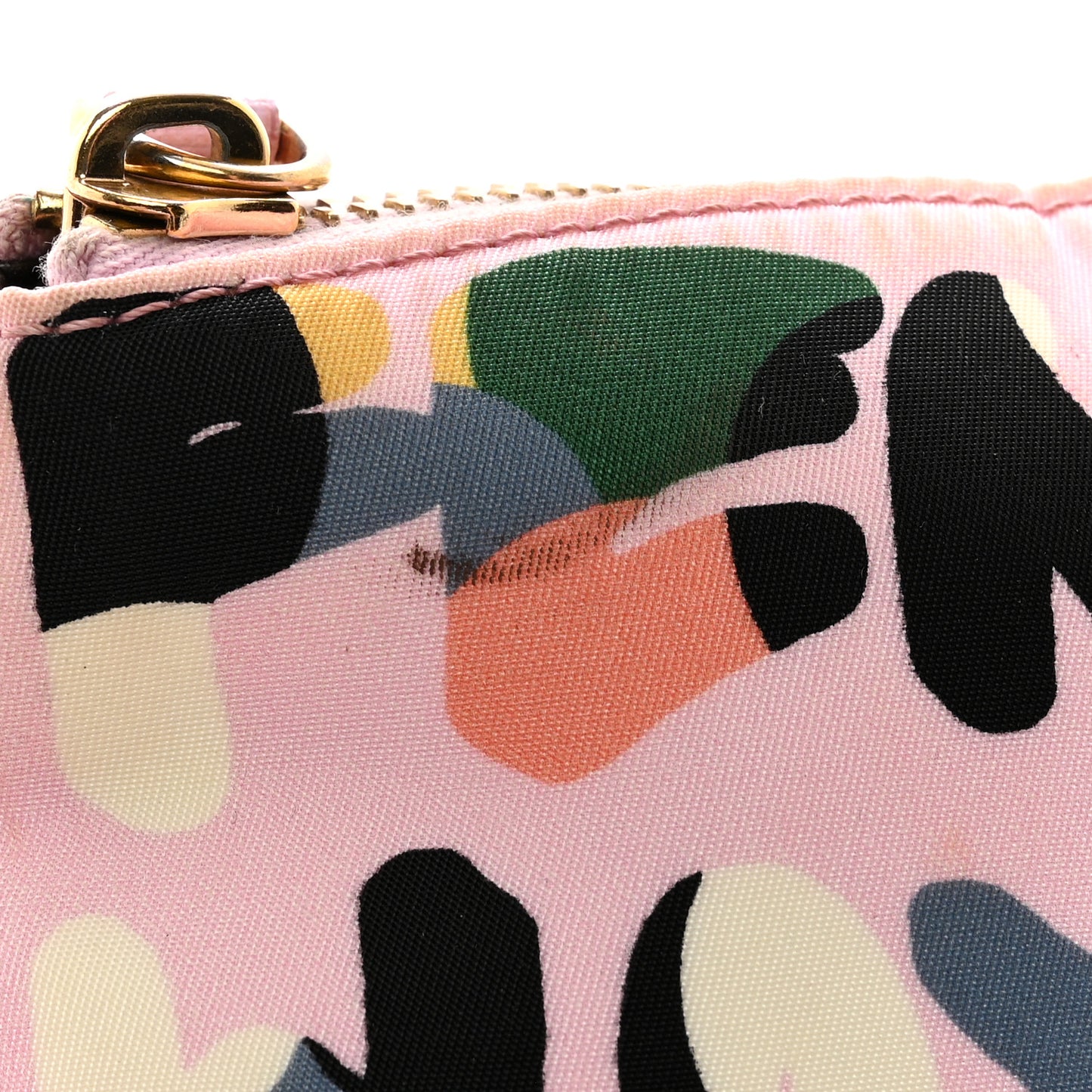 Nylon Roma Print Large Cosmetic Pouch Lavanda Multicolor