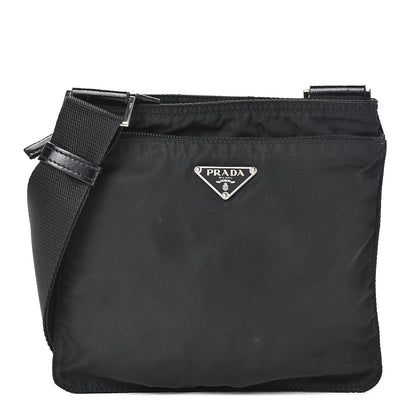 Prada Nylon Small Flat Messenger Bag Black 1 of 13