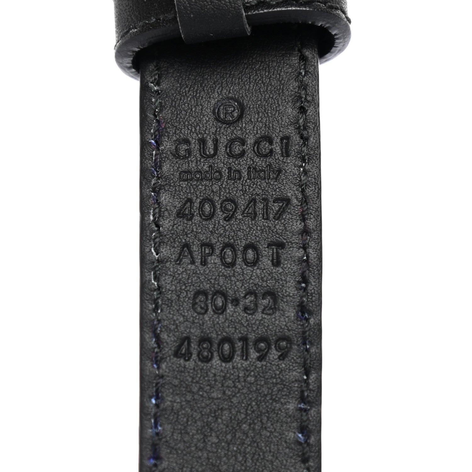 Gucci Calfskin Double G 20mm Belt 80 32 Black 5 of 6