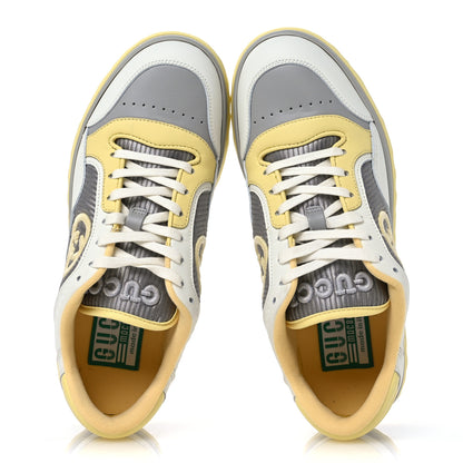 Gucci Dali Soft Calfskin Womens Mac80 Sneakers 38 Off White Grey Sky Yellow 2 of 10