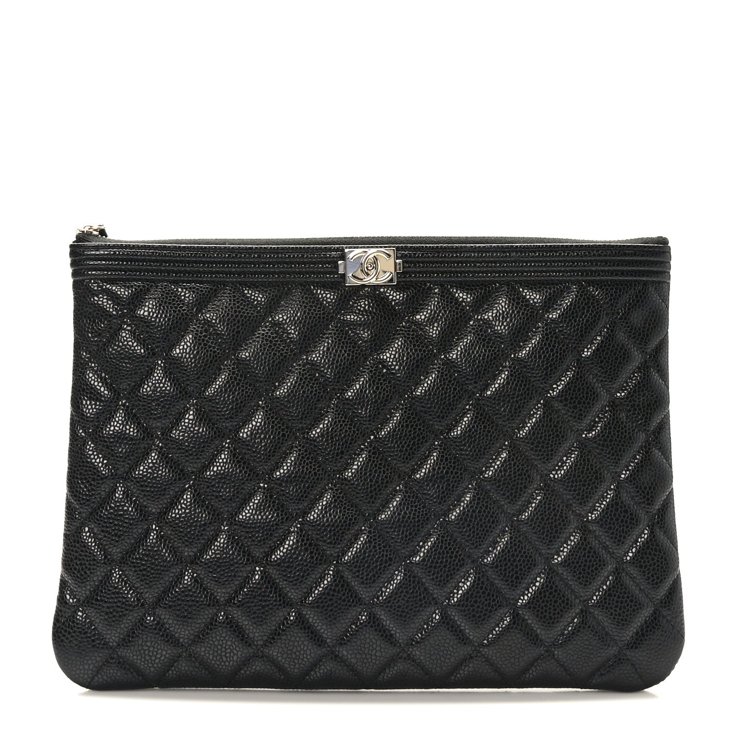 Chanel Caviar Quilted Medium Boy Cosmetic Case Black 1 of 8