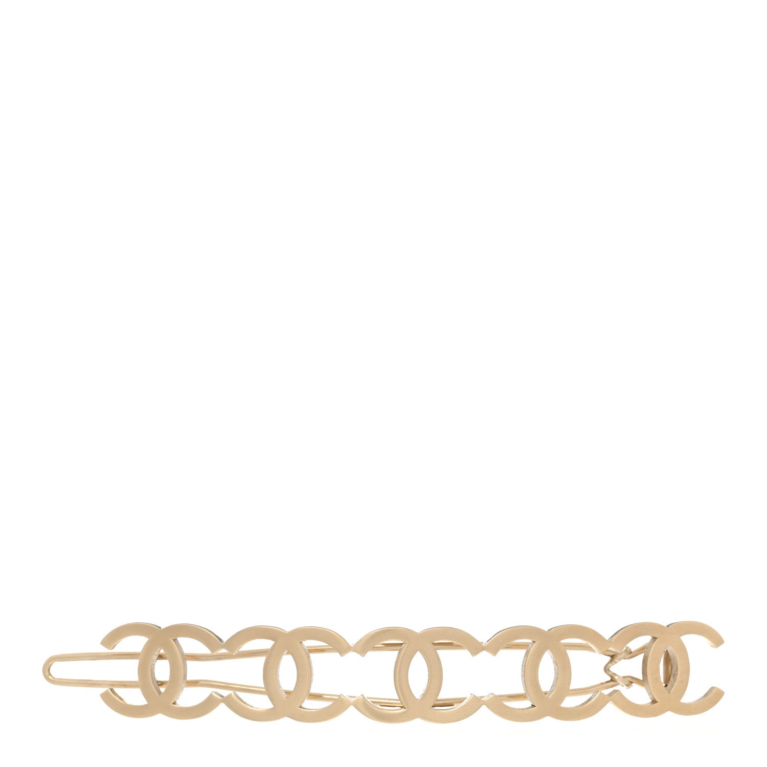 Chanel Metal CC Hair Clip Barrette Gold 1 of 3