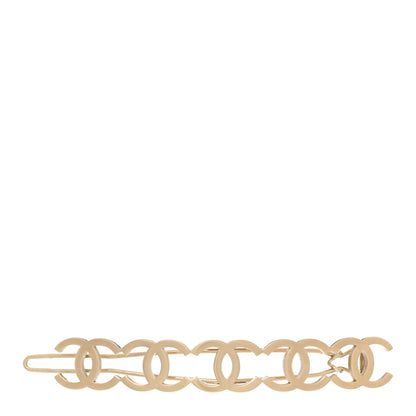 Chanel Metal CC Hair Clip Barrette Gold 1 of 3