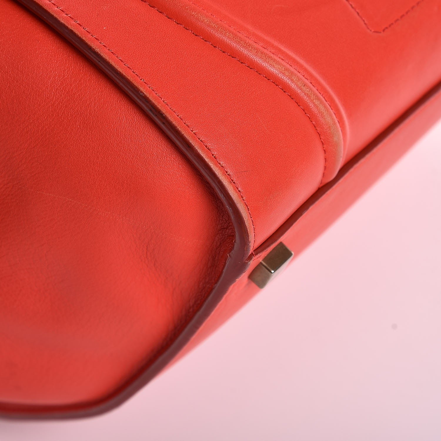 Celine Smooth Calfskin Medium Phantom Luggage Vermillion 10 of 17