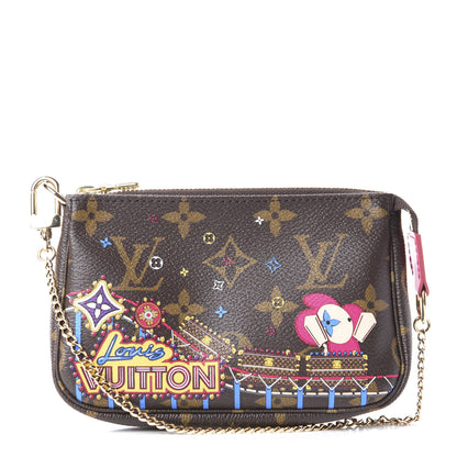 Louis Vuitton Monogram 2020 Christmas Animation Roller Coaster Mini Pochette Accessories Pivoine 1 of 10