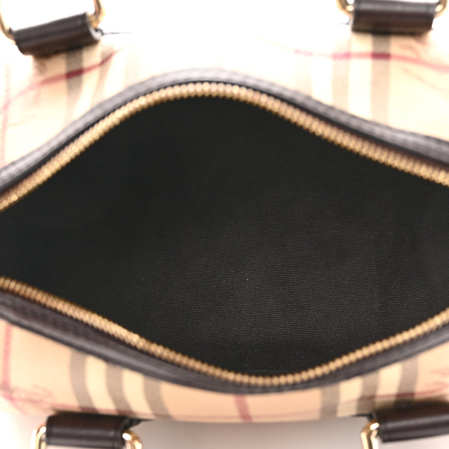 Burberry Haymarket Check Small Chester Bowling Bag Chocolate 5 of 12