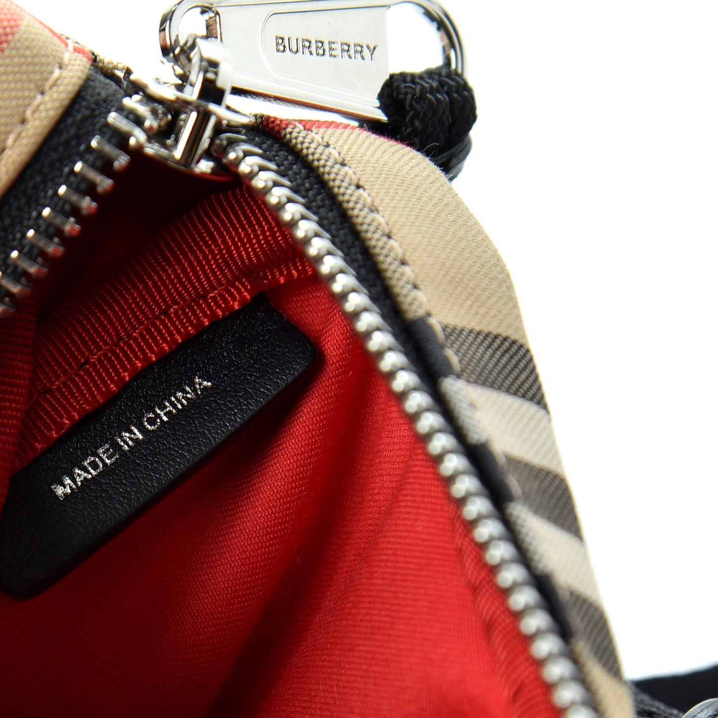 Nylon Vintage Check Small Cannon Bum Bag Archive Beige