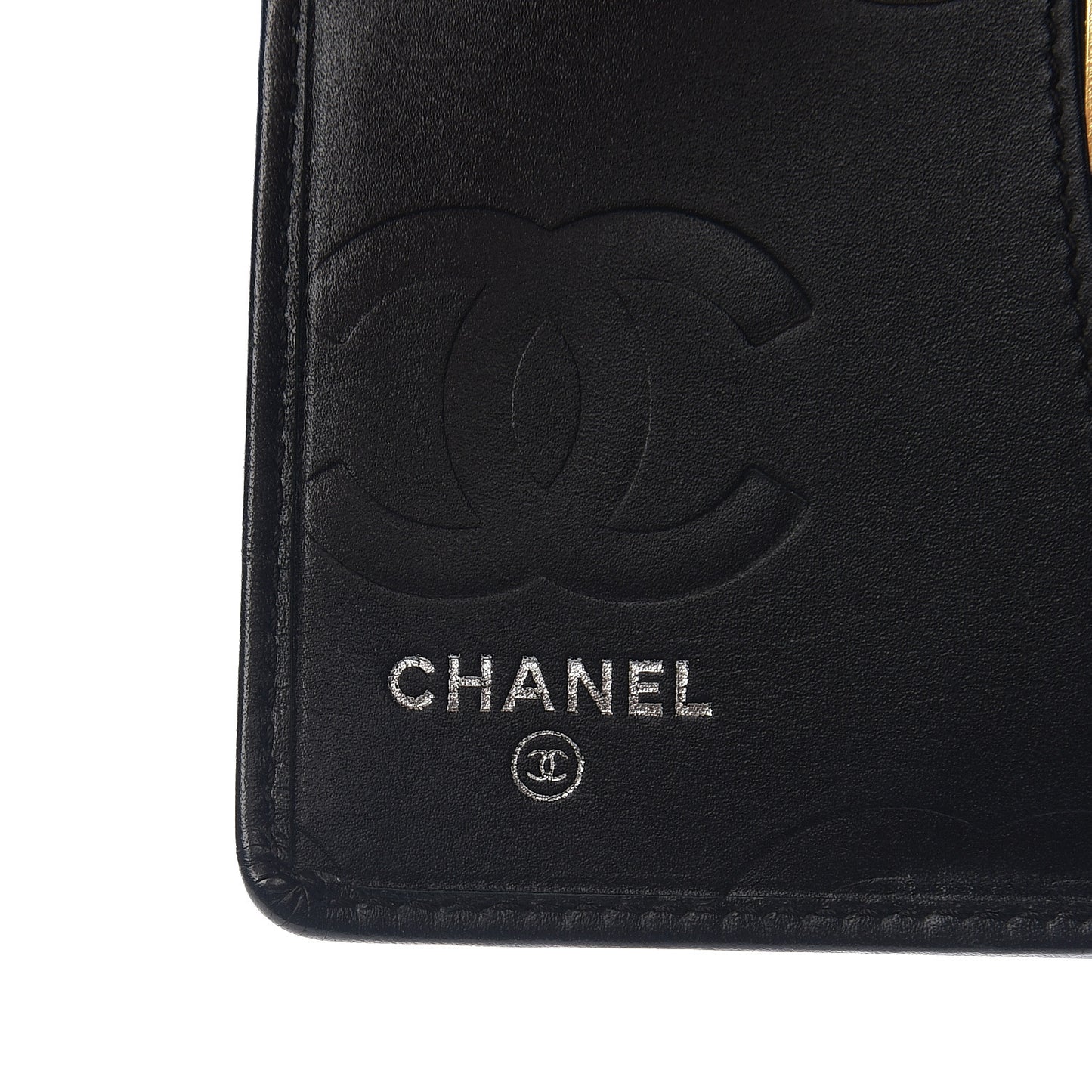 Calfskin Quilted Small Cambon Agenda Planner Black