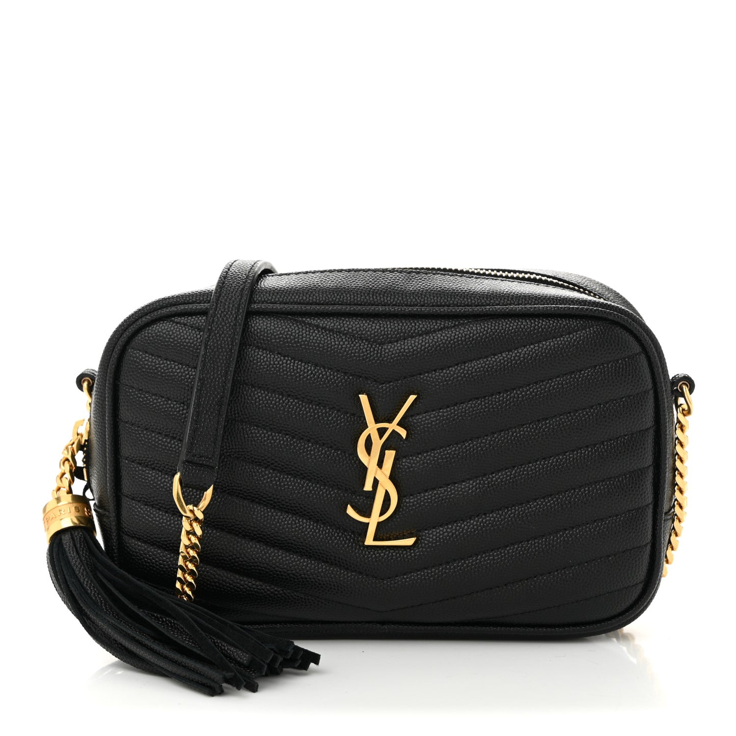 Grain De Poudre Matelasse Monogram Mini Lou Camera Bag Black