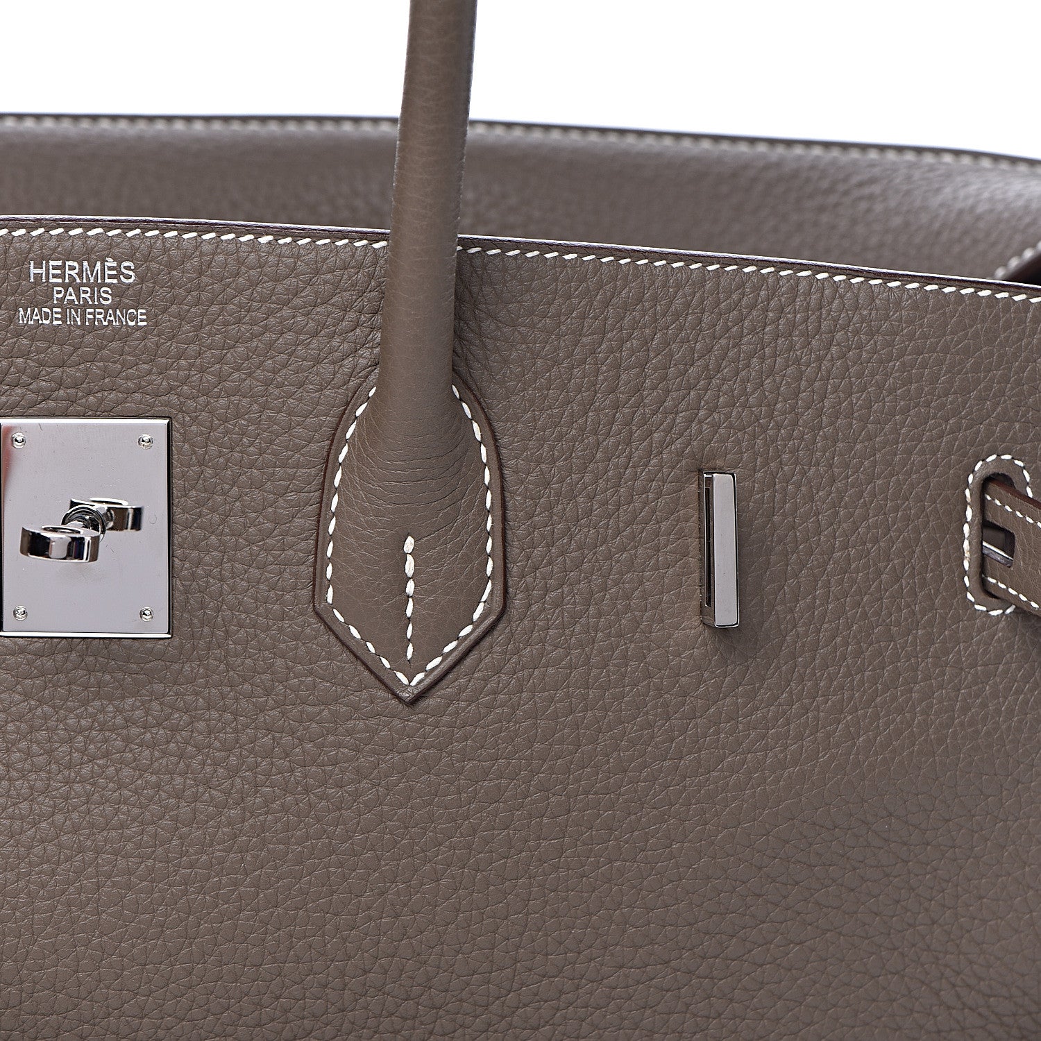 Hermes Taurillon Clemence Birkin 35 Etoupe 27 of 38