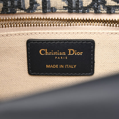 Christian Dior Oblique CD Lock Chain Flap Blue 7 of 12