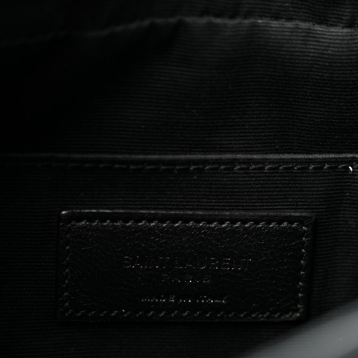 Saint Laurent Calfskin Matelasse Monogram Monochrome Lou Camera Bag Black 6 of 12