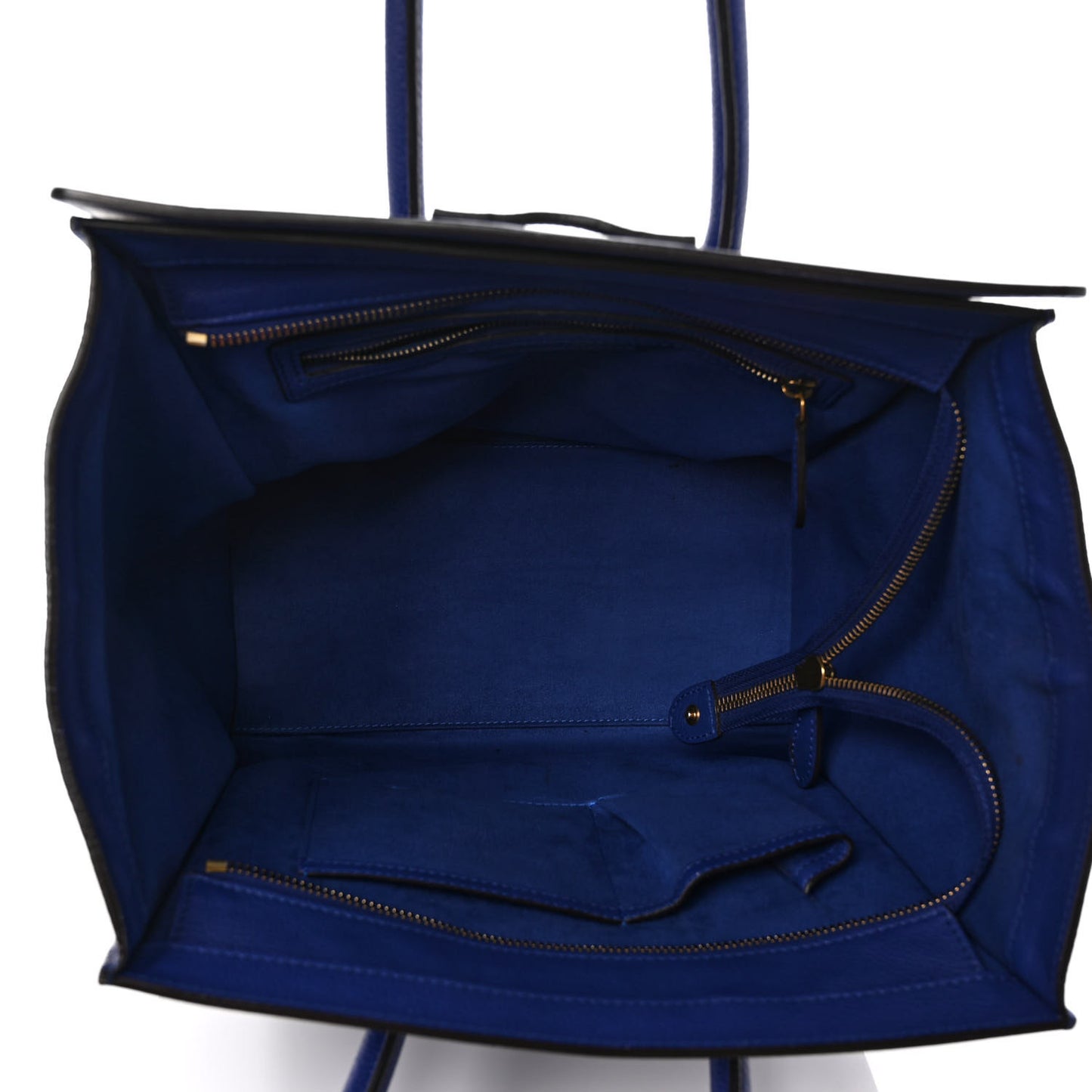 Drummed Calfskin Mini Luggage Indigo