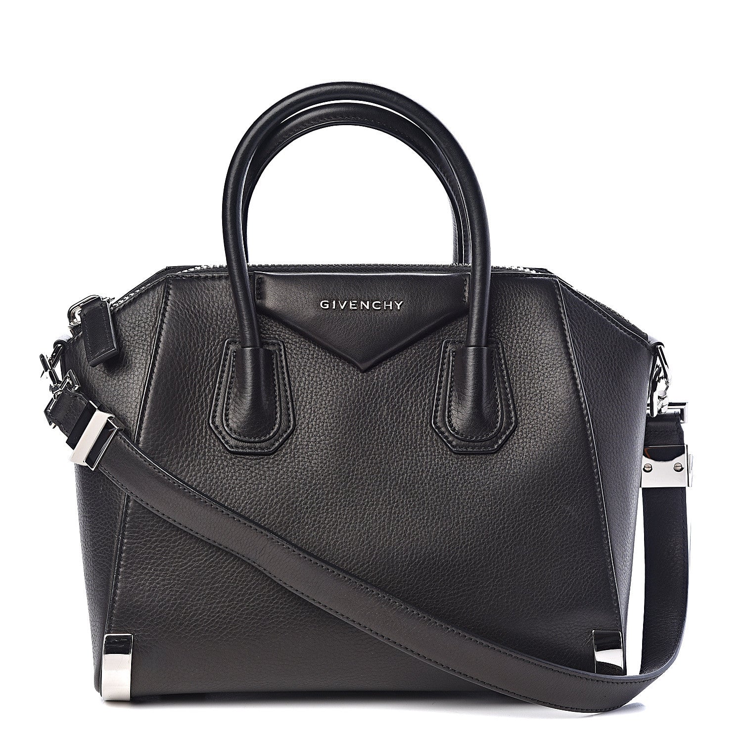 Givenchy Sugar Goatskin Small Metal Corner Antigona Black 1 of 10