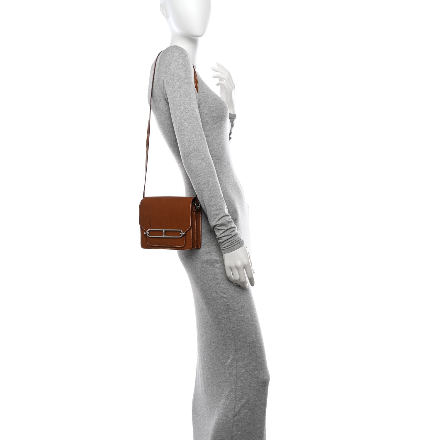 Hermes Barenia Faubourg Mini Sac Roulis Fauve 2 of 18