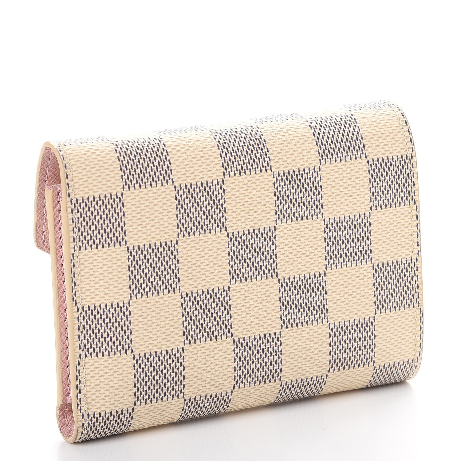 Louis Vuitton Damier Azur Victorine Wallet Rose Ballerine 3 of 10