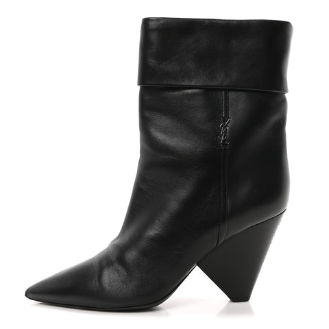 Calfskin Niki 85 Wedge Booties 41 Black